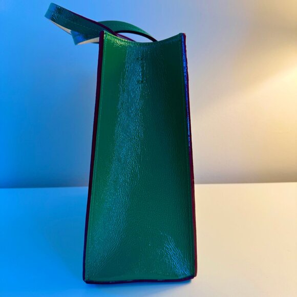 NWT Frances Valentine Margo Tote in Green Naplak Leather - The Perfect Bag - Picture 11 of 13